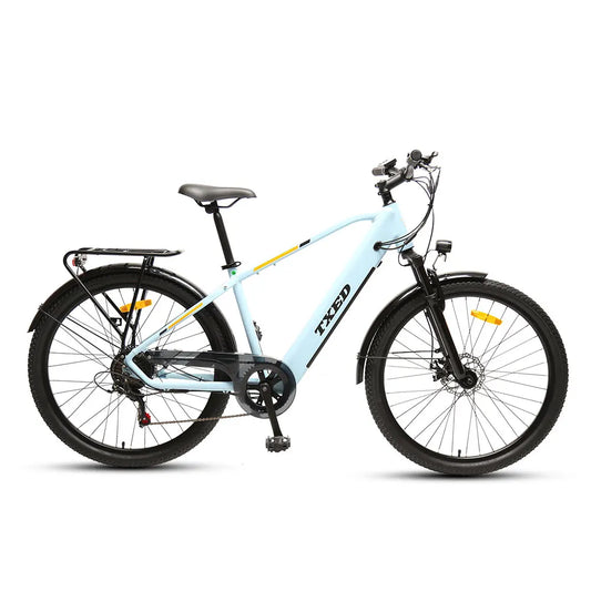 TEXD 27.5-inch Alloy Frame Electric Mountain Bike with Suspension, 250W Motor