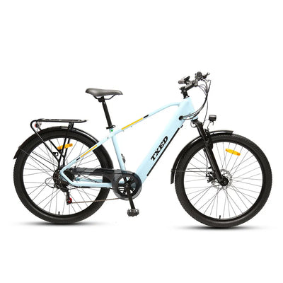 TEXD 27.5-inch Alloy Frame Electric Mountain Bike with Suspension, 250W Motor