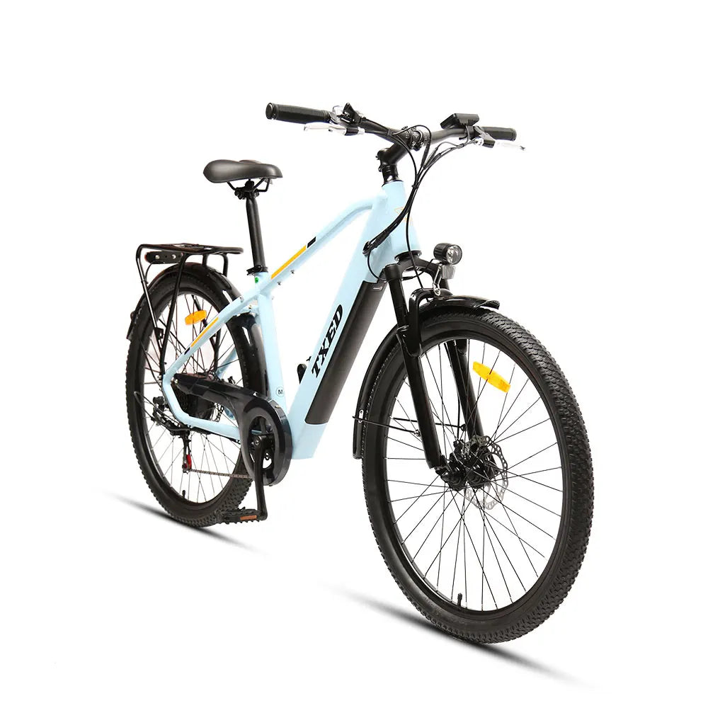 TEXD 27.5-inch Alloy Frame Electric Mountain Bike with Suspension, 250W Motor