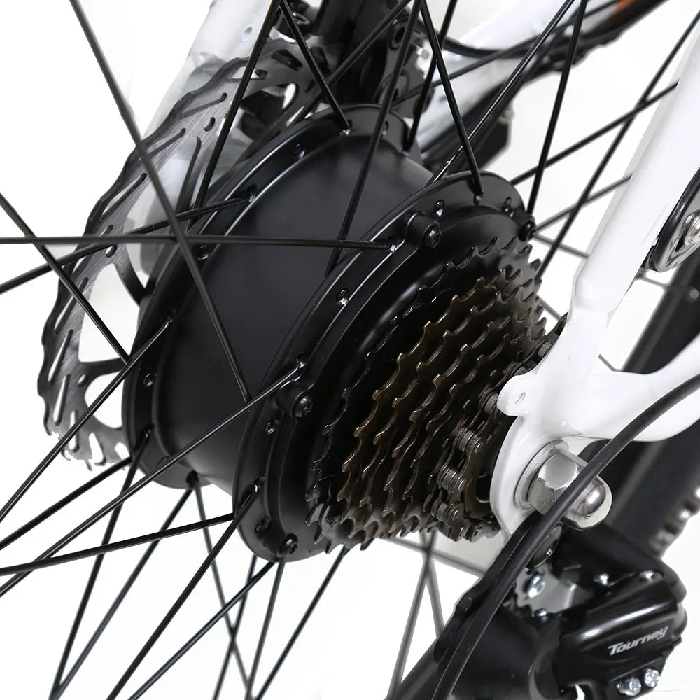 TXED 27.5" Electric Mountain Hybrid Bike, 250W Rear Motor, 7-Speed, Hidden 36V Lithium Battery