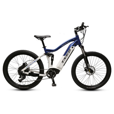 TXED 750W BAFANG Electric Mountain Bike, 48V High-Speed E-MTB, 9-Speed Suspension